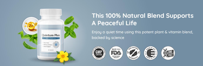 Quietum Plus supplement bottle for ear health